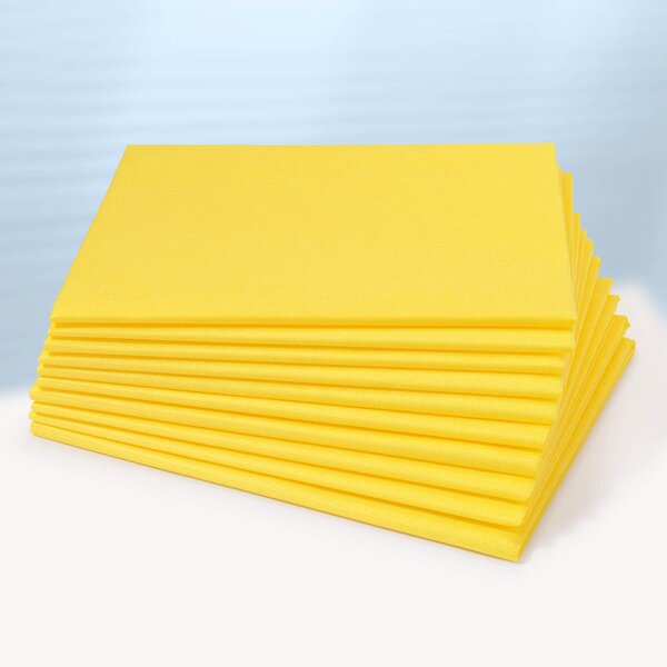 Drap non tissé lavable plus 80 x 210 cm jaune soleil 50 draps